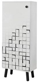 Sapateira Vegas – Branco/Preto – 50x135x38 cm