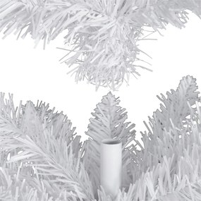 Árvore de Natal Artificial 180cm Ignífugo com 390 Ramos de PVC e Suporte de Metal Decoração de Natal para Interiores Fácil de Montar Verde