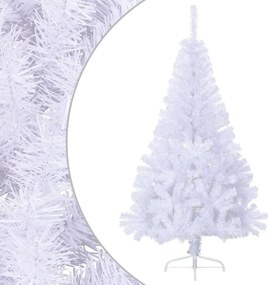 vidaXL Meia árvore de Natal artificial com suporte 120 cm PVC branco