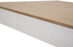 MESA DE JANTAR MATERA 180X90X80 CM BRANCO E CASTANHO