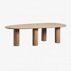 Mesa De Jardim Oval Em Madeira De Acácia Ginara Marrom Acácia Claro & ↔︎ 260 Cm - Sklum