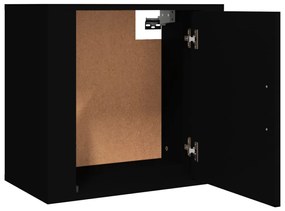 Mesas de cabeceira de parede 2 pcs 50x30x47 cm preto