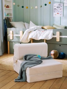 Sofá-cama sem apoio de braços, em sherpa, Cocoon cru