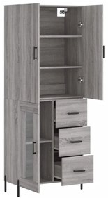 Armário alto 69,5x34x180 cm derivados de madeira sonoma cinza