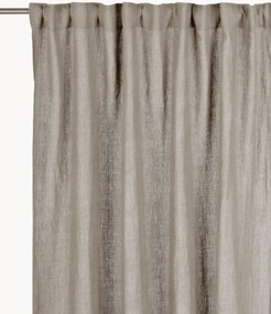 Cortinas opacas de linho com multi-banda Julie, conjunto de 2, L 145 cm