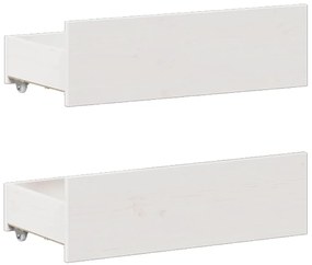 Cama sem colchão com cabeceira 140x200 cm pinho maciço branco
