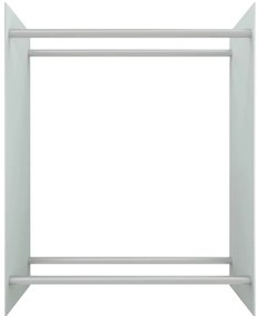 Suporte para lenha 80x35x100 cm vidro temperado branco
