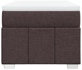 Cama com molas/colchão 90x200 cm tecido castanho-escuro