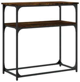 Mesa consola 75x35,5x75 cm derivados de madeira carvalho fumado