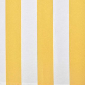 Toldo dobrável motorizado 400 cm amarelo/branco