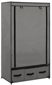 282460 vidaXL Roupeiro 87x49x159 cm tecido cinzento