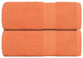 Toalhas de mãos 2 pcs 30x30 cm 360 gsm 100% algodão laranja