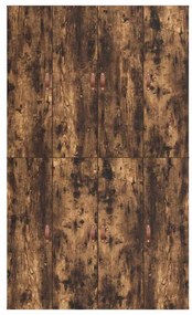 Cama com Gavetas Carvalho Defumado 120x200 cm