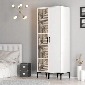 Roupeiro Kumsal PS – Branco – 80 cm x 47,5 cm x 201,4 cm