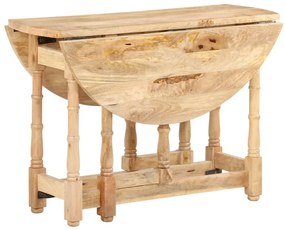 Mesa de jantar redonda 110x76 cm madeira de mangueira maciça