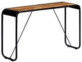 Mesa consola 140x35x76 cm madeira de mangueira maciça áspera