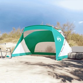 Tenda de praia 274x178x170/148 cm poliéster 185T verde-mar
