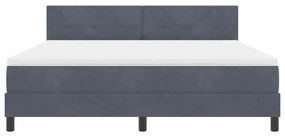Cama Box com Colchão vidaXL Cinza Escuro Super King Veludo