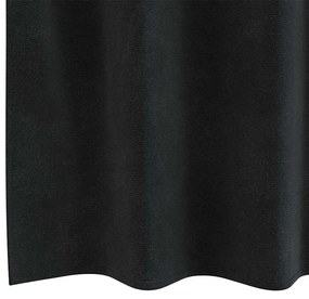 Cortinas Blackout com Ilhós 2 pcs Veludo Preto