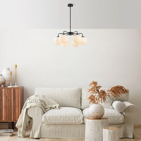 Chandelier Viran – Preto e Branco – 56 x 56 x 43 cm
