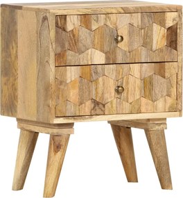 vidaXL Mesa de cabeceira 40x30x50 cm madeira de mangueira maciça