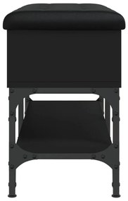 Banco sapateira 82x32x45 cm derivados de madeira preto