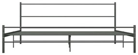 Estrutura de cama 200x200 cm metal cinzento