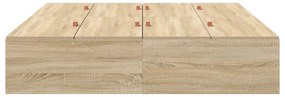 Estrutura de Cama de Armazenamento Carvalho Sonoma 140x190 cm