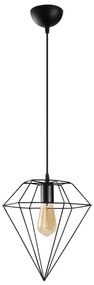 Candeeiro Suspenso Elmas – Preto – 30 x 30 cm