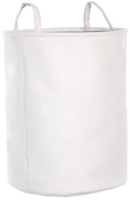 Conjunto de 2 cestos em tecido de poliéster branco e cinzento ARCHA Beliani