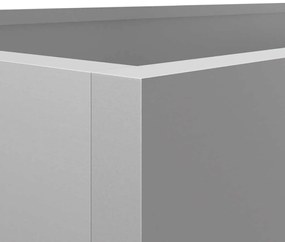 Vaso/floreira 62x30x29 cm aço galvanizado prateado