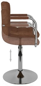 Cadeira de jantar tecido castanho