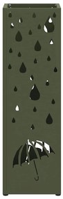Suporte para Guarda-Chuva Verde-Azeitona Metal Médio