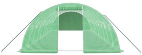 Estufa com estrutura de aço 40 m² 10x4x2 m verde