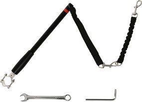 PawHut Trela para bicicleta para cão 124 cm, trela de exercício para cães, fácil de instalar e removível, aço e poliéster, preto | Aosom Portugal