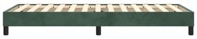 Estrutura de cama sem colchão 90x190 cm veludo verde-escuro
