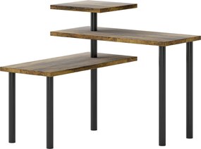 HOMCOM Prateleira de Cozinha, Suporte Giratório para Micro-ondas com 3 Níveis, Estante Industrial de Metal, 40 x 18 x 36,5 cm | Aosom Portugal