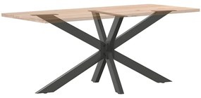 Pé de mesa de jantar em formato de aranha, antracite, 150x78x(72-73) c