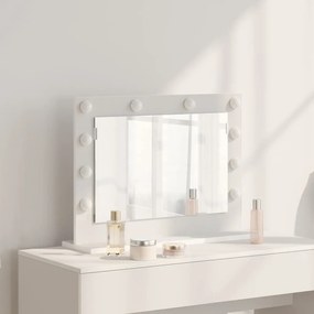 vidaXL Espelho de Toucador com Luzes LED Branco 60x45x18 cm