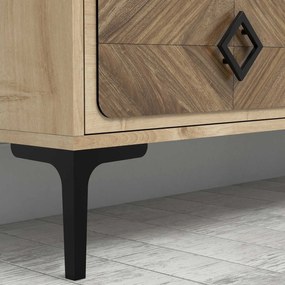 Conjunto de Mobiliário para Sala de Estar Samba – Carvalho – TV Unit: