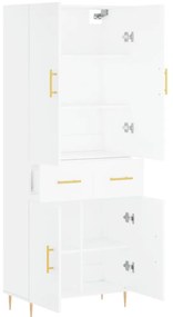 Armário alto 69,5x34x180 cm derivados de madeira branco