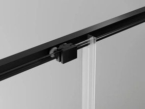 Mexen Exo-S Duo cabine de duche quadrada deslizante 80 x 80 cm, transparente, preta - 8111-080-080-70-00