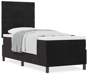 Cama Box com Colchão vidaXL Preto 80x200 cm Veludo
