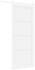 Porta Deslizante vidaXL com Conjunto de Ferragens Branca 86x211 cm Mad