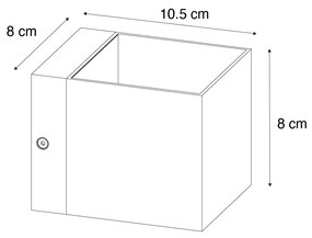 Candeeiro de parede moderno bronze escuro - Transfer Moderno