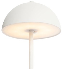 LED Candeeiro de mesa exterior Cogumelo branco recarregável 3 níveis de intensidade - Keira Moderno