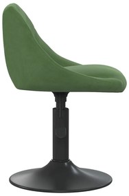 Cadeiras de jantar giratórias 4 pcs veludo verde-escuro