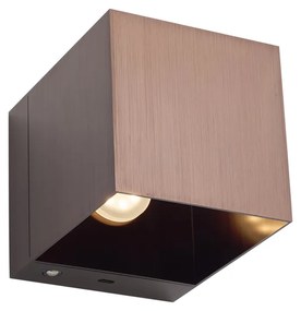 Candeeiro de Parede Bronze Escuro Incl. LED e Dimmer de Toque Recarregável - Joris Moderno