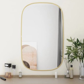 vidaXL Espelho de parede 80x50 cm dourado
