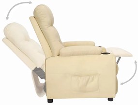 Poltrona elevatória tecido cor creme